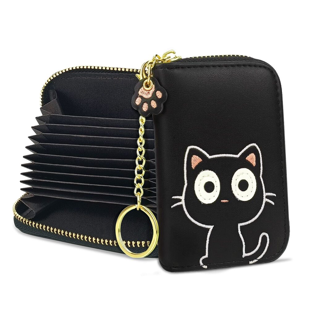 2092 Cute Card Holder , RFID Leather Small Credit Card Holder Wallet